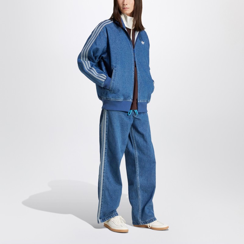 Adidas Originals Firebird Washed Straight-leg Jeans In Blue