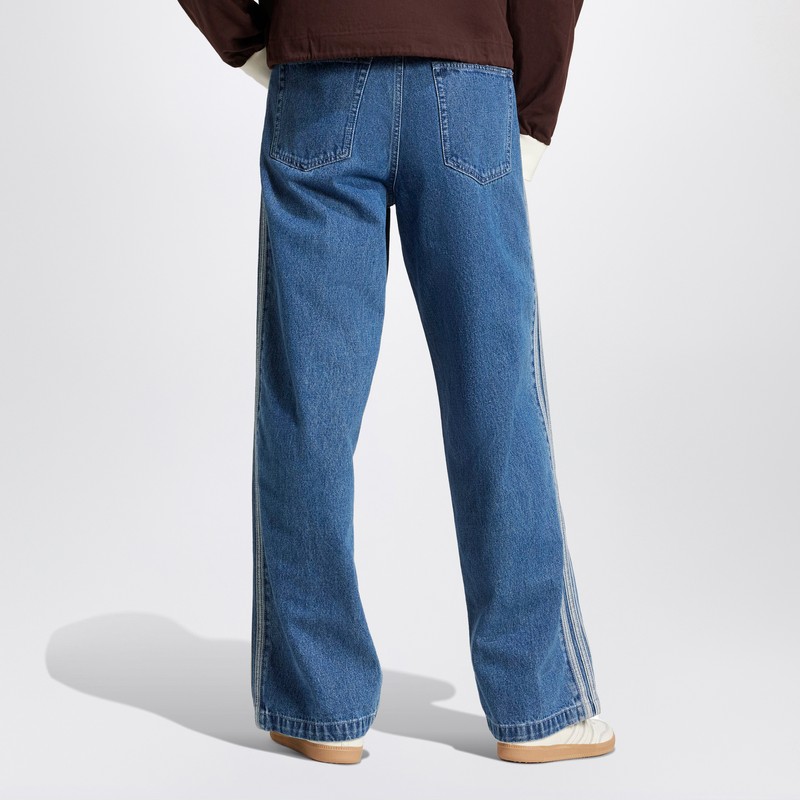 Adidas Originals Firebird Washed Straight-leg Jeans In Blue