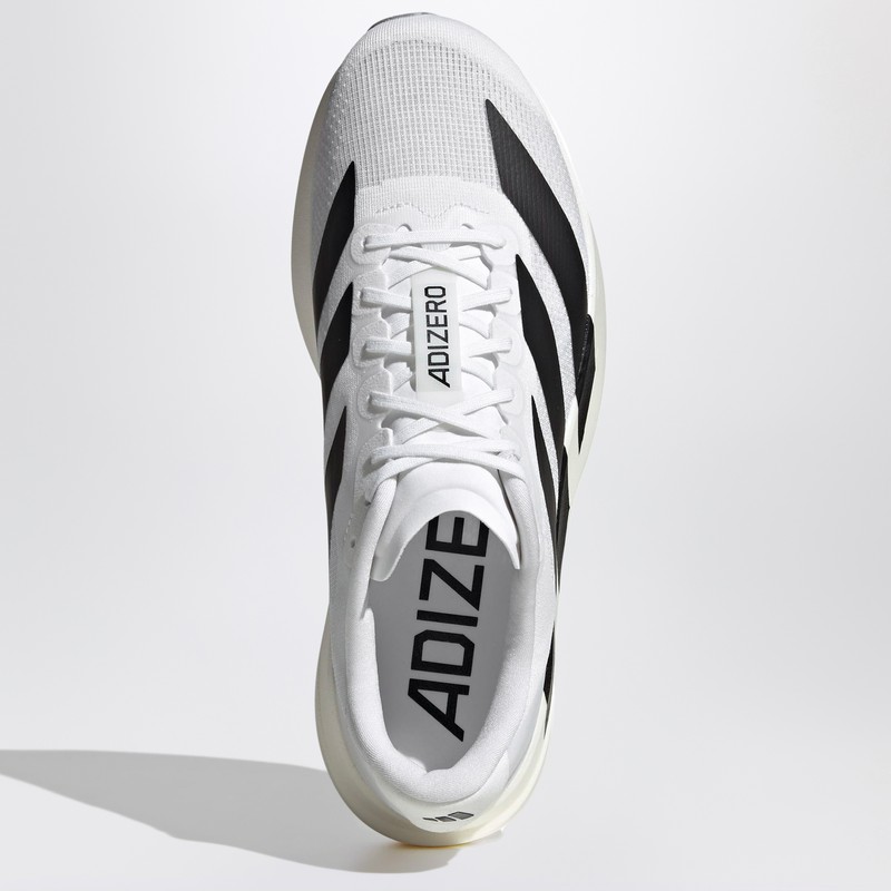 Adidas Originals Adidas Adizero Evo White Sneakers With Signature 3-stripes In Gray