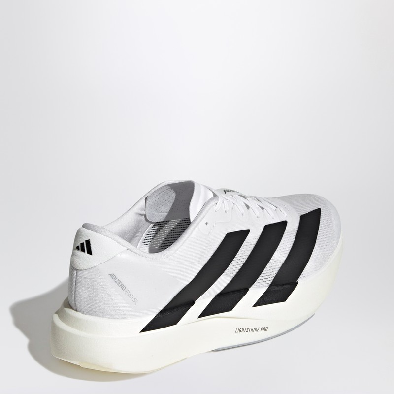 Adidas Originals Adidas Adizero Evo White Sneakers With Signature 3-stripes In Gray