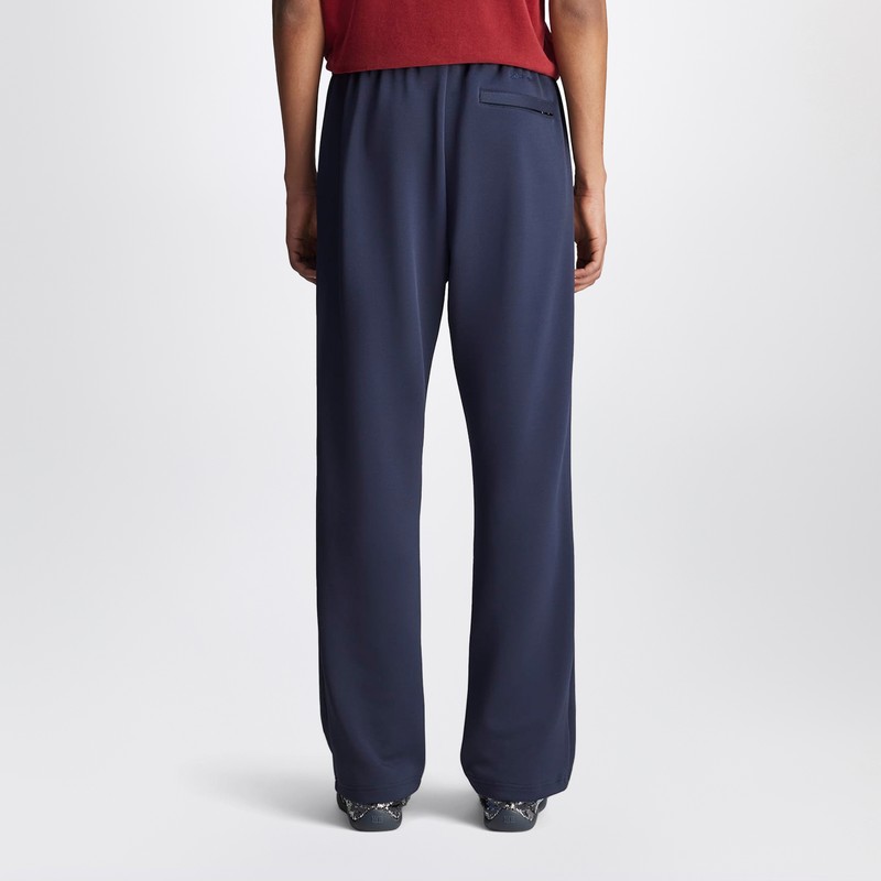 Adidas Originals Adidas X Wales Bonner Navy Blue Activewear Pants With Elasticized Waistband In Blue