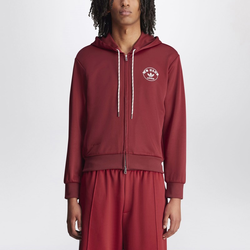 Bordeaux hooded sweatshirt in cotton blend