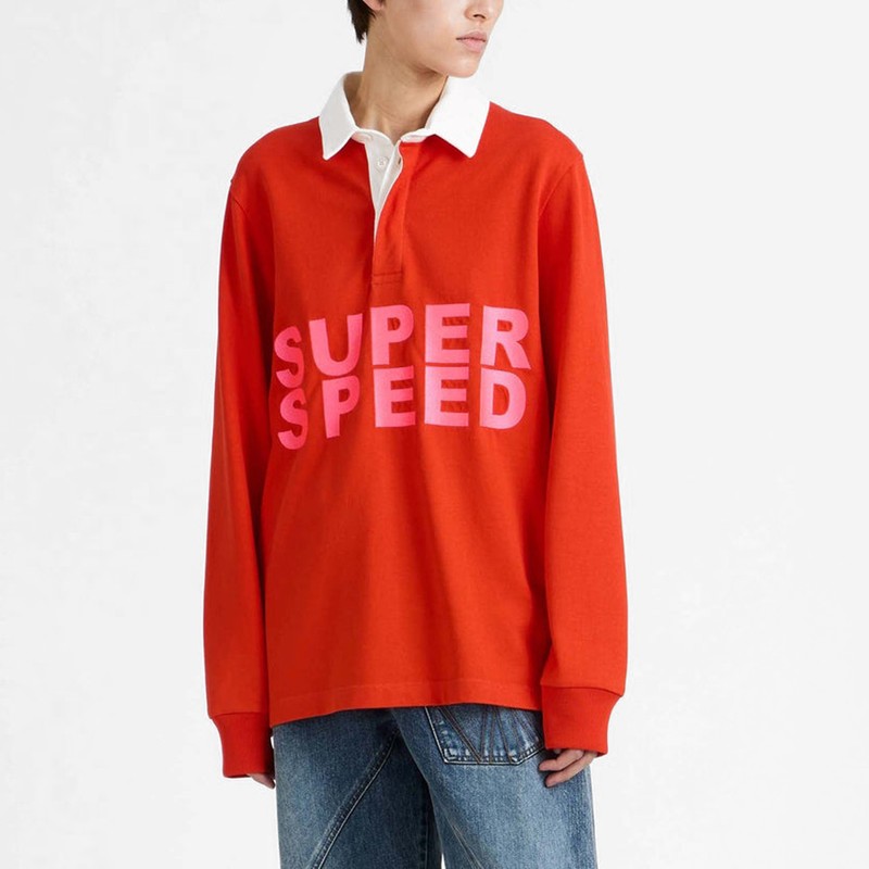 Jw Anderson Bright Red Super Speed Polo Shirt