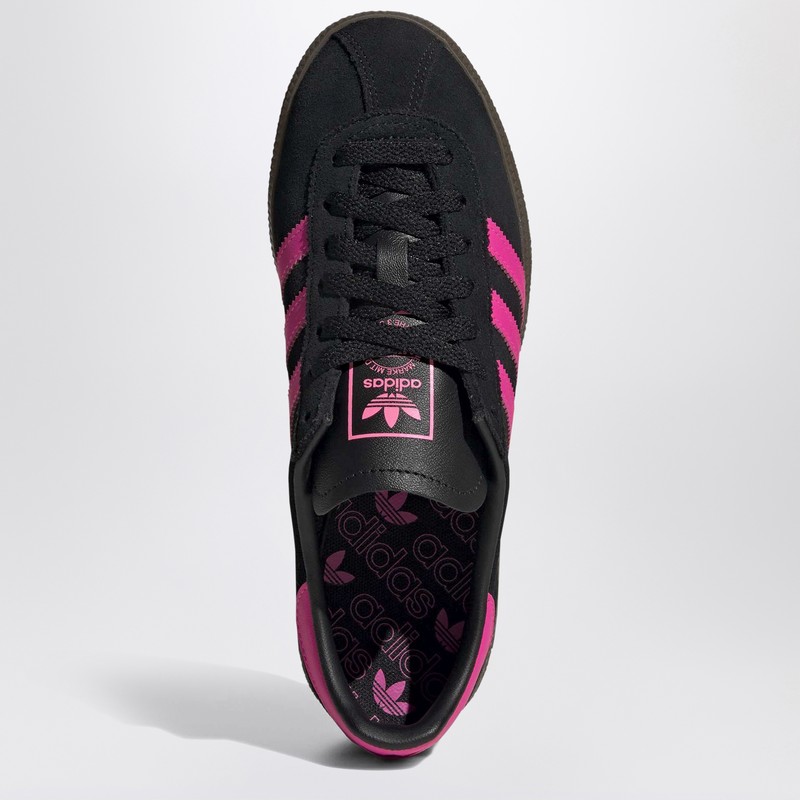 Adidas Originals Sneaker München In Black/fuchsia Suede In Multi