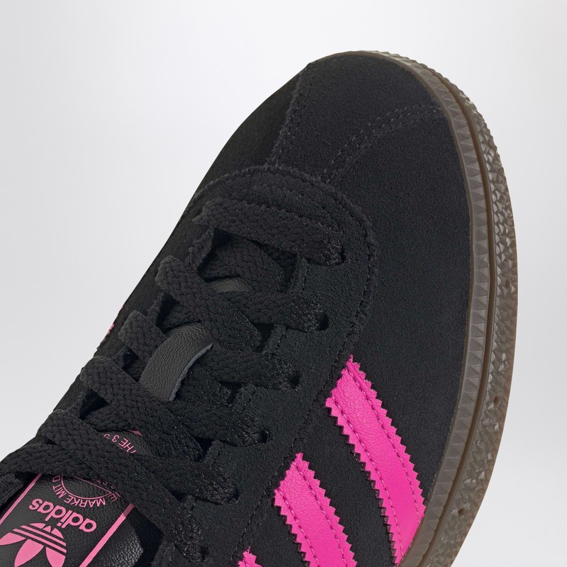 Adidas Originals Sneaker München In Black/fuchsia Suede In Multi