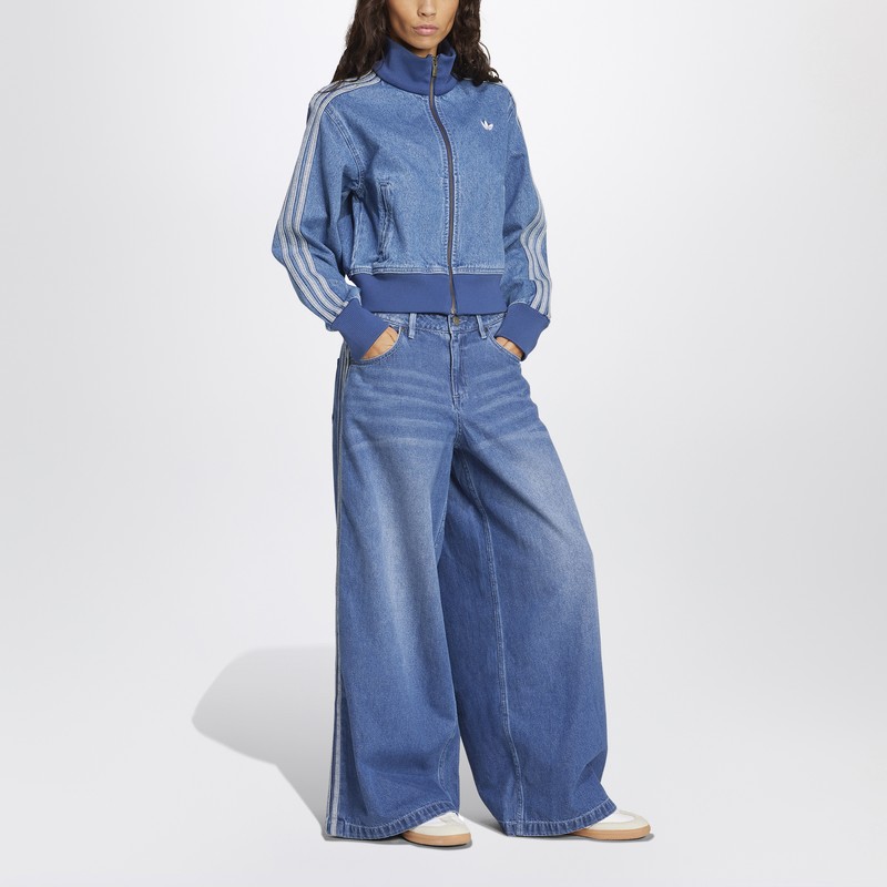 Adidas Originals Firebird Mid Blue Jeans In Blue