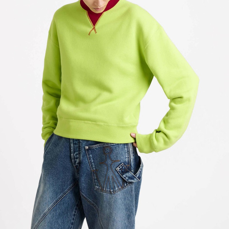 Lime/red crewneck sweatshirt
