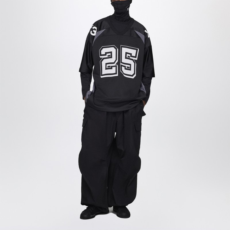 Adidas Y-3 X Neighborhood Black/white Oversized Sports T-shirt In Black