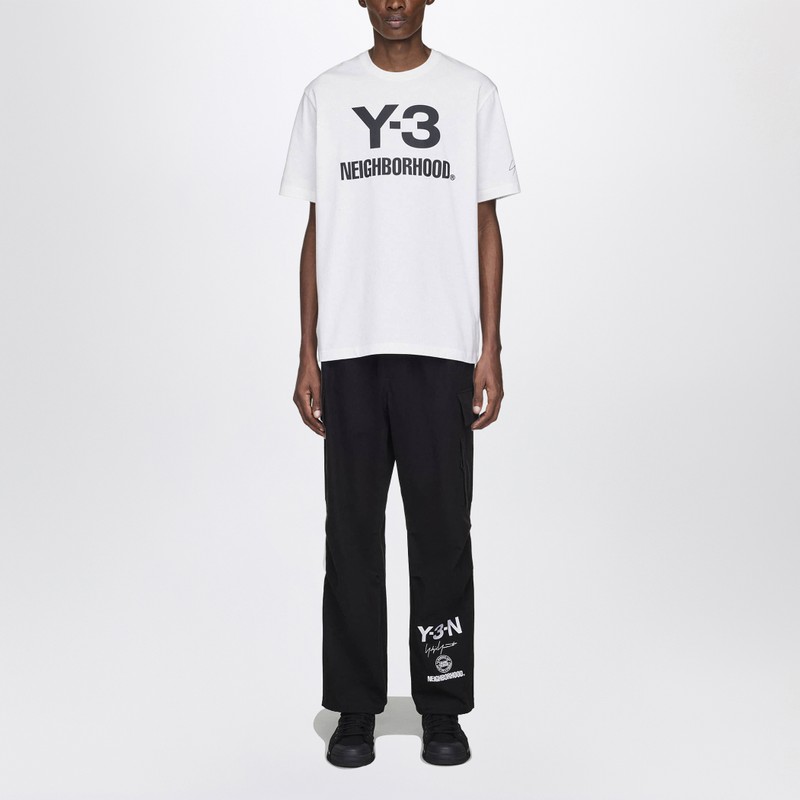 Adidas Y-3 X Neighborhood Black Cotton-blend Trousers In Black