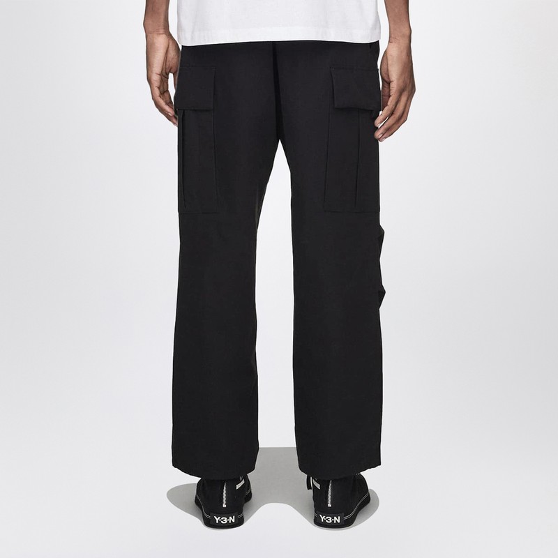 Adidas Y-3 X Neighborhood Black Cotton-blend Trousers In Black