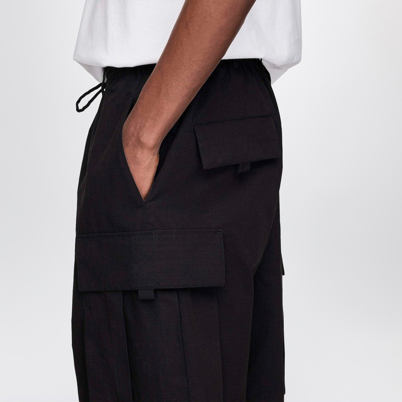 Adidas Y-3 X Neighborhood Black Cotton-blend Trousers In Black