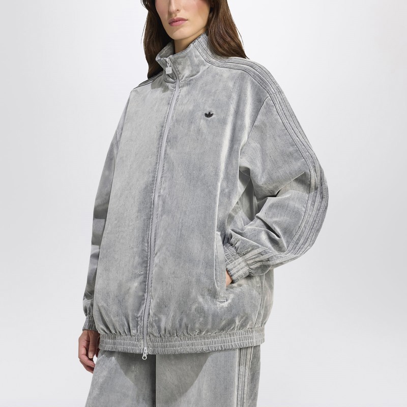 Adidas Originals Oversized Track Jacket Grey In Gray