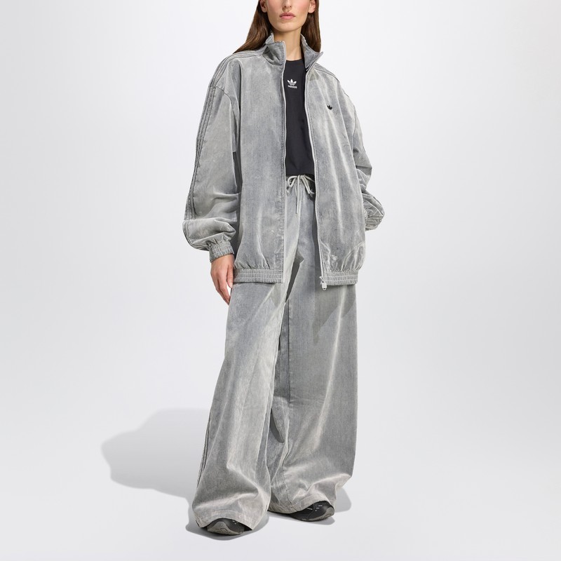 Adidas Originals Oversized Track Jacket Grey In Gray