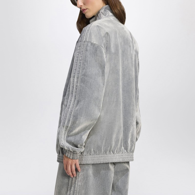 Adidas Originals Oversized Track Jacket Grey In Gray