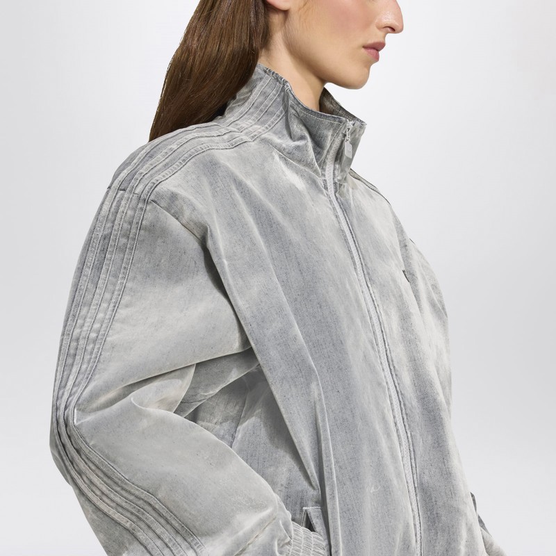 Adidas Originals Oversized Track Jacket Grey In Gray