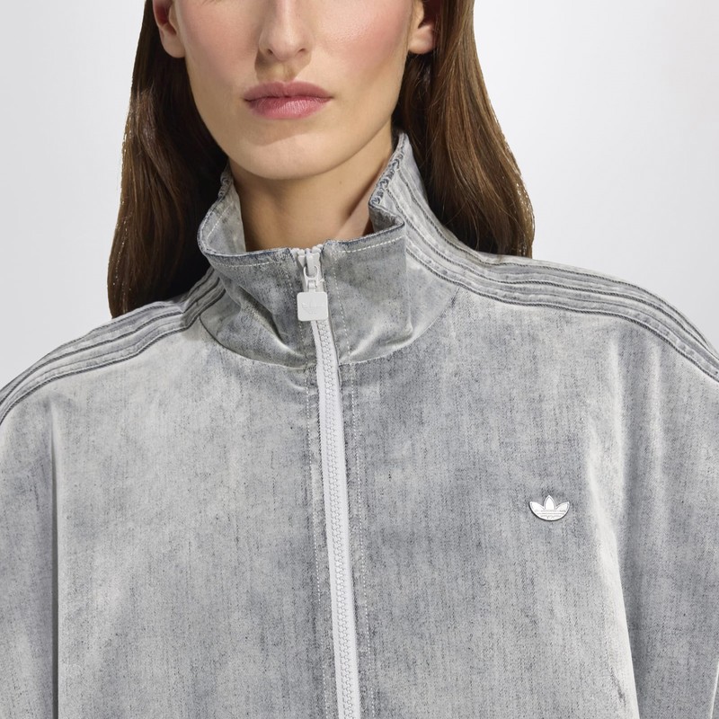 Adidas Originals Oversized Track Jacket Grey In Gray