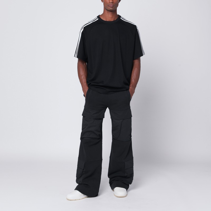 Y-3 Adidas Y 3 Black T Shirt In Wool And Nylon Blend In Black