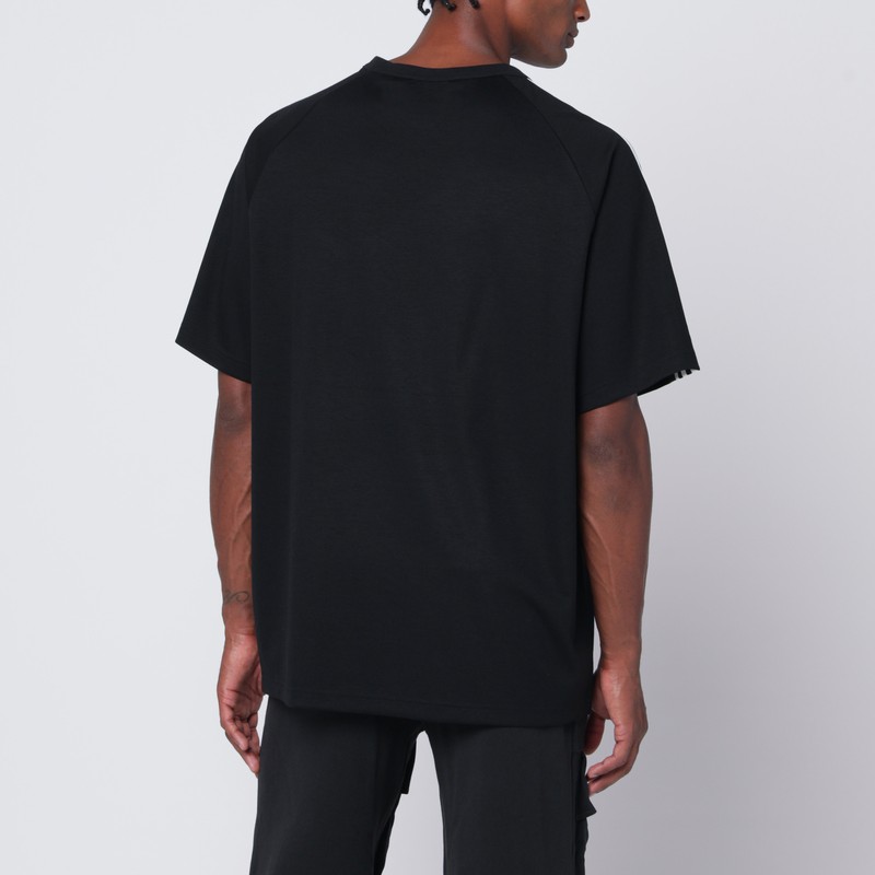 Y-3 Adidas Y 3 Black T Shirt In Wool And Nylon Blend In Black