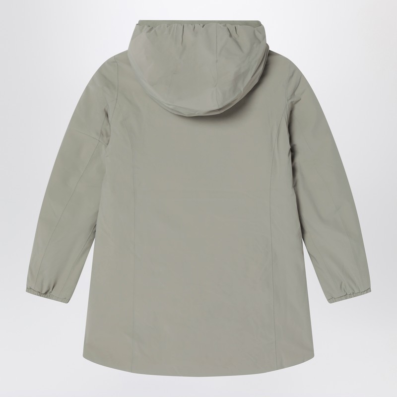 K-way Denise Warm Reversible Jacket Green/gardenia White In Sand