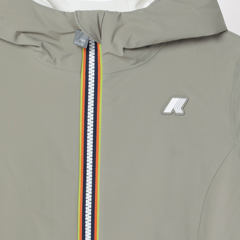 K-way Denise Warm Reversible Jacket Green/gardenia White In Sand
