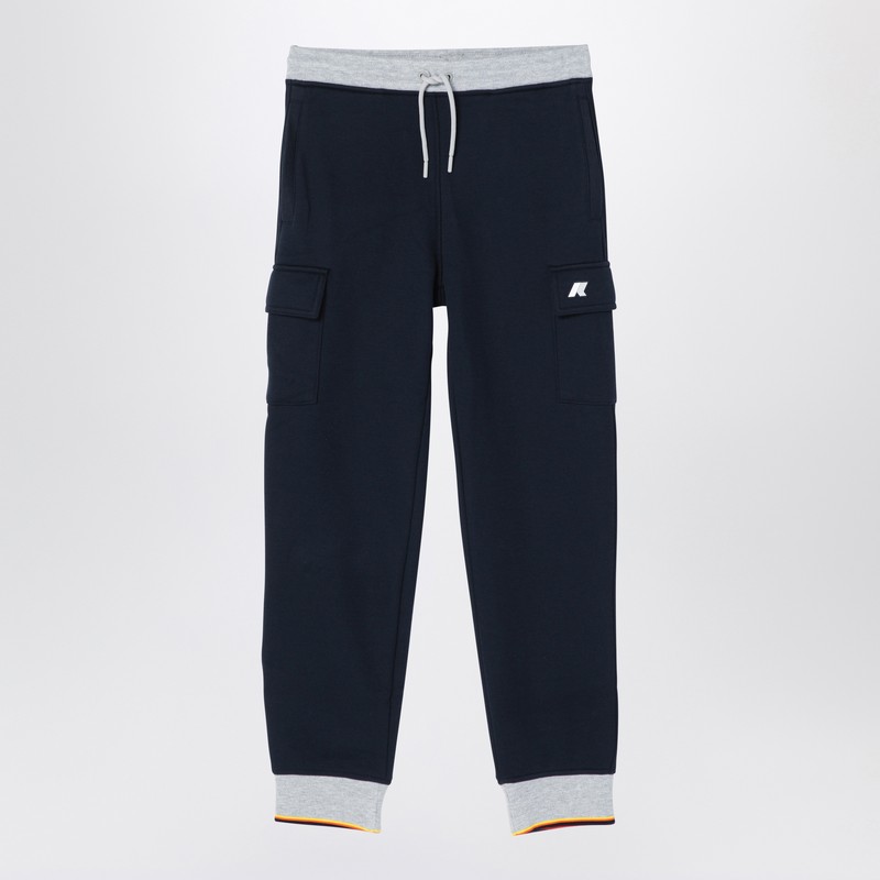 K-way Mick Stripes Blue Jogging Trousers In Blue