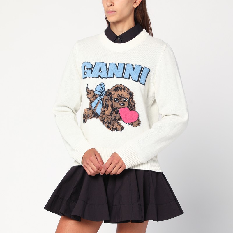 Ivory Puppy wool-blend sweater