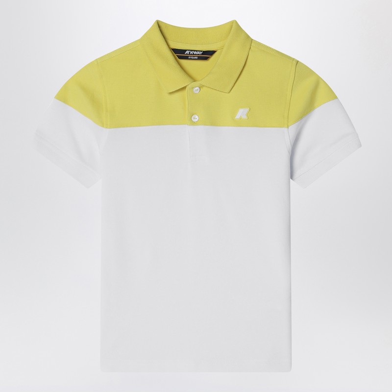 K-way White/green Acacia Cotton Polo In Multicolor