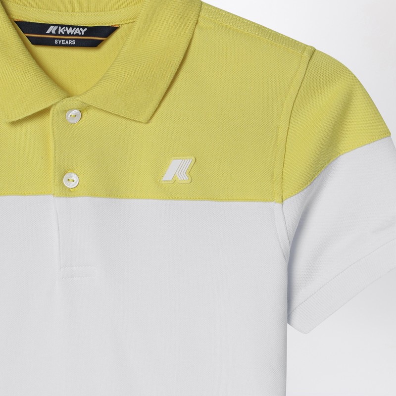 K-way White/green Acacia Cotton Polo In Multicolor