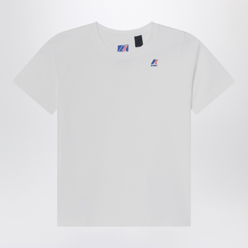K-way White Edouard T-shirt In Cotton In White