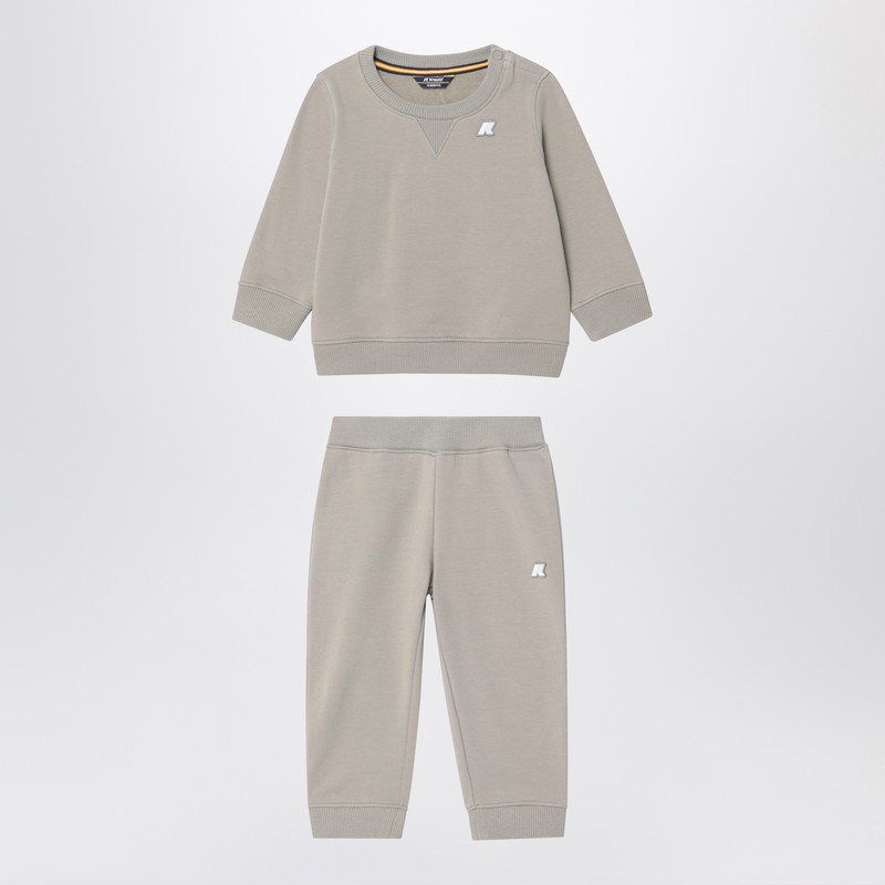 K-way Baptistelle Sweatshirt And Mickette Trousers Set In Gray