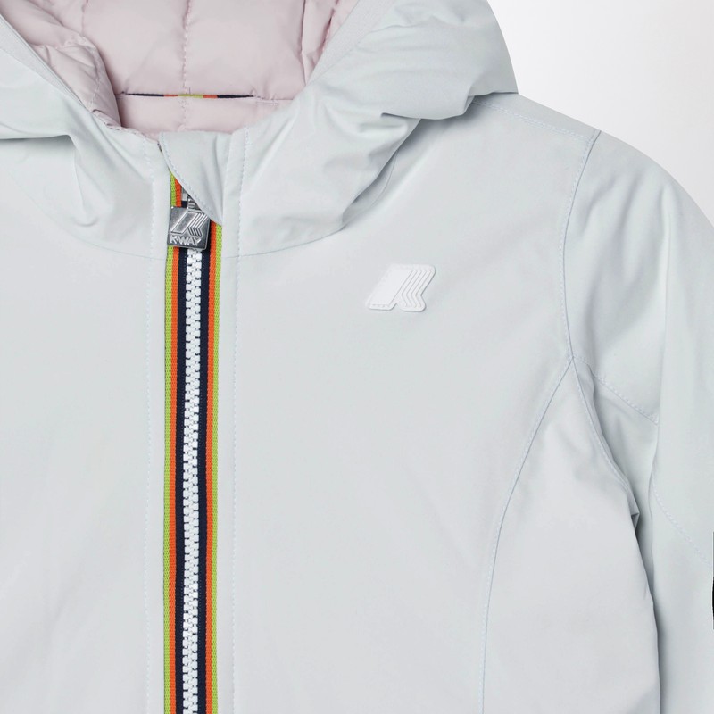 K-way Reversible Lily Thermo Jacket In Gardenia White/pink In White