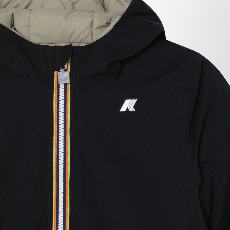 K-way Reversible Jack Jacket In Black/green In Black