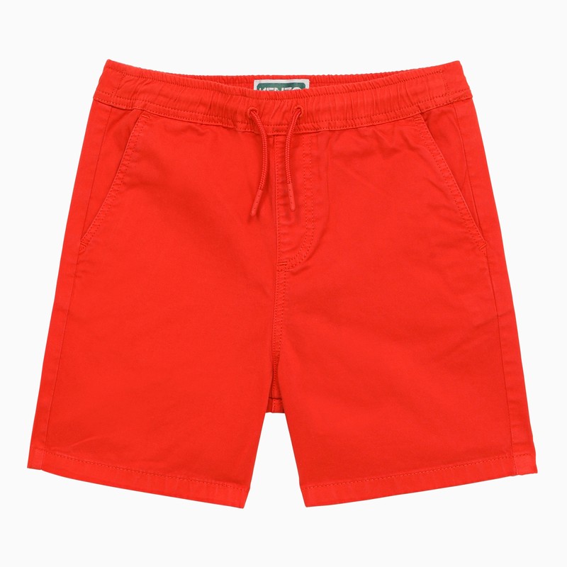 Kenzo Bright Red Cotton Shorts In Red