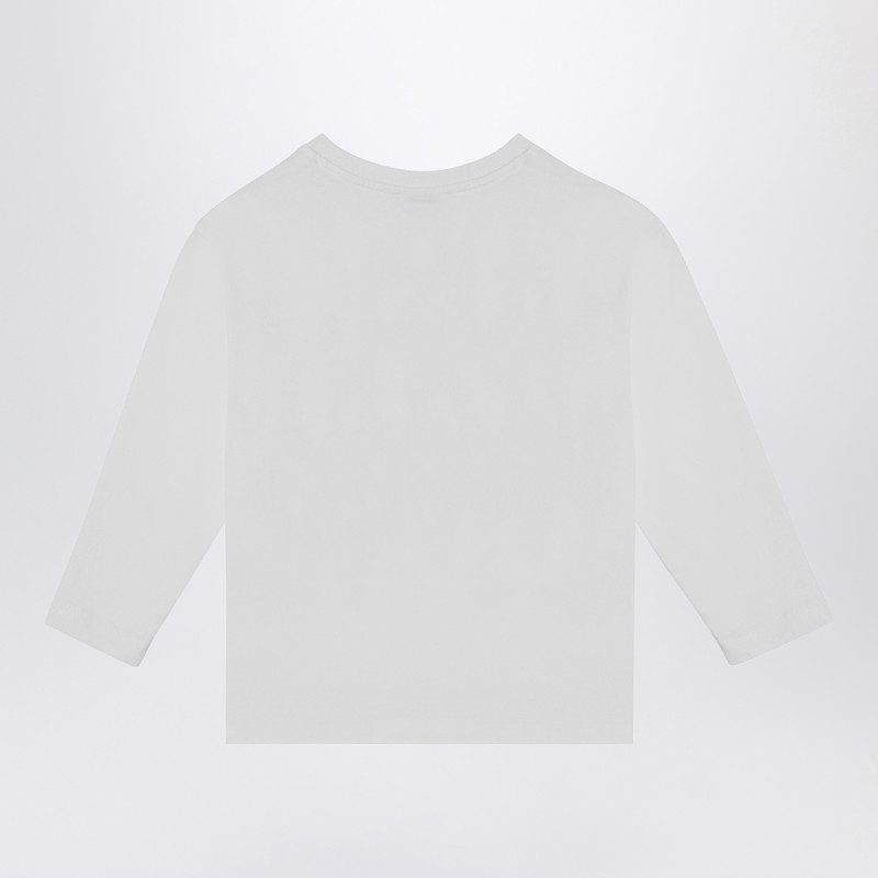 Kenzo White Cotton T-shirt With Logo In White