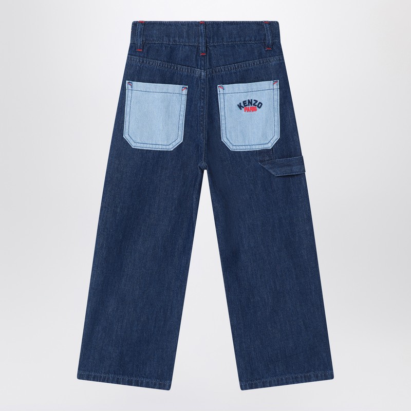 Kenzo Belt-loop Jeans In Blue