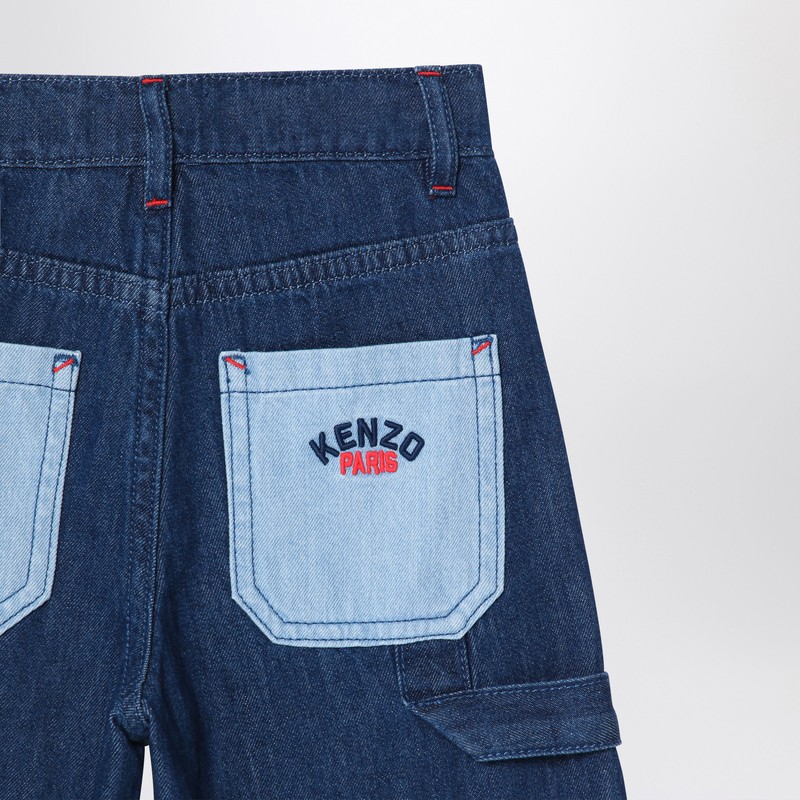 Kenzo Belt-loop Jeans In Blue