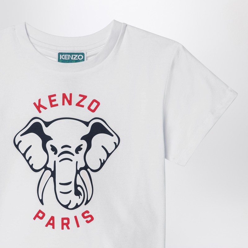 Kenzo White T-shirt With Printed Logo In White
