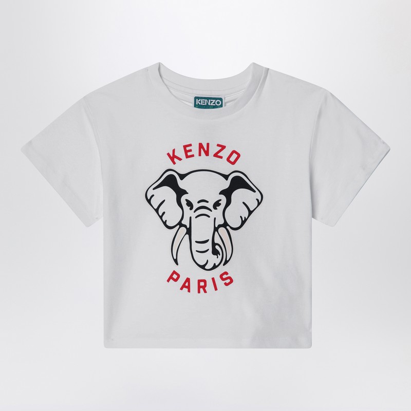 Kenzo White T-shirt With Printed Logo In White