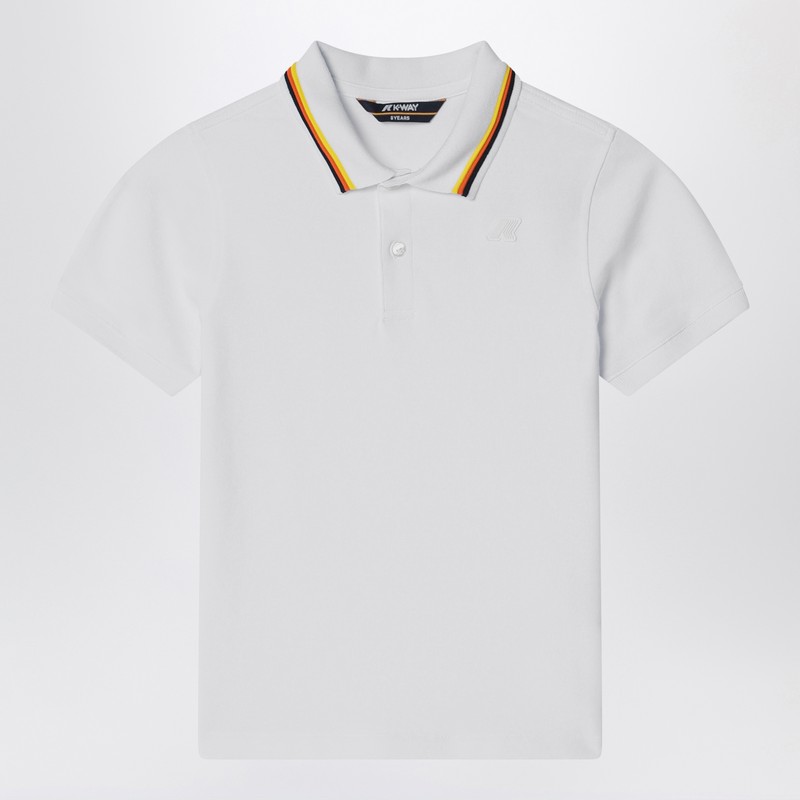 Jude white polo in cotton piqué