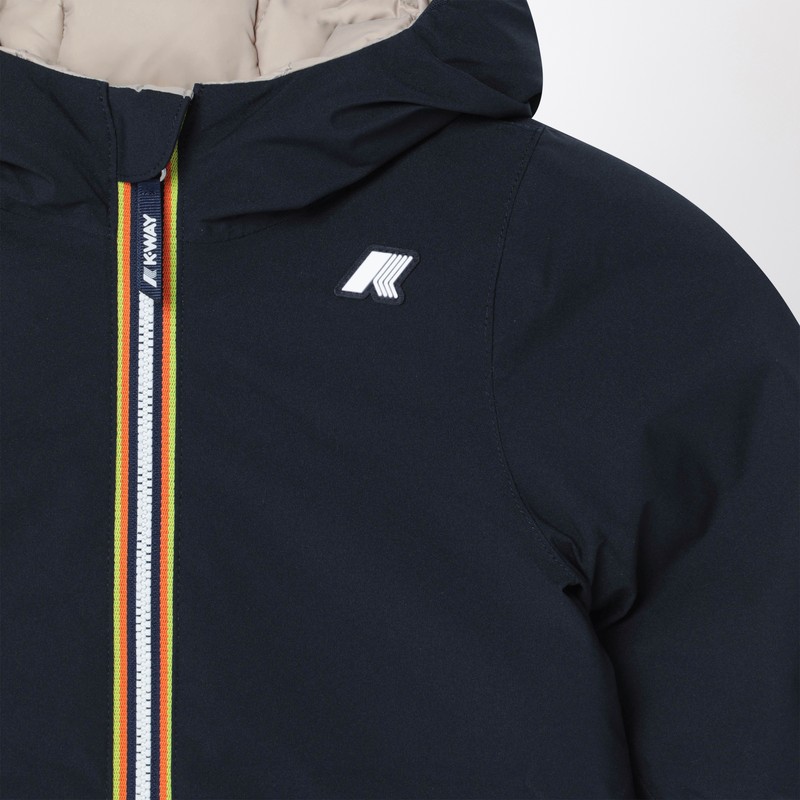 K-way Reversible Jack Thermo Jacket In Blue/beige In Blue