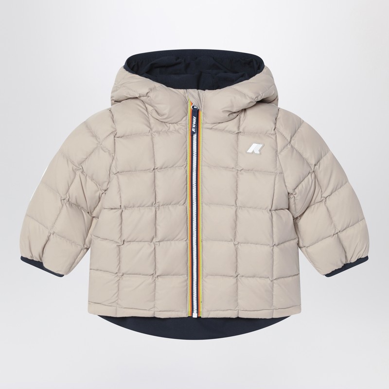 K-way Reversible Jack Thermo Jacket In Blue/beige In Blue