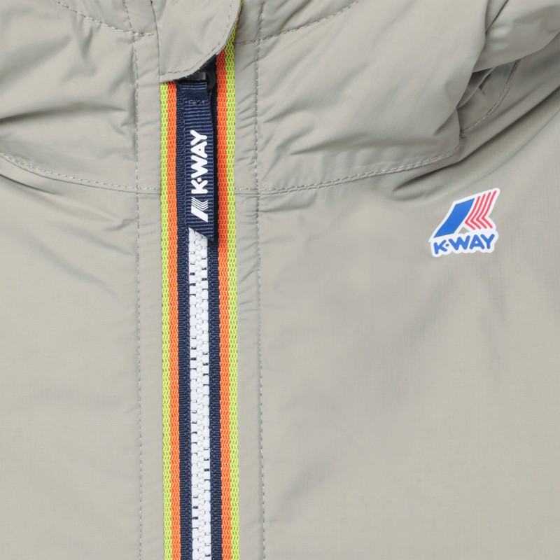 K-way Le Vrai 4.0 Claudine Orsetto Jacket In Green Oak In Gray