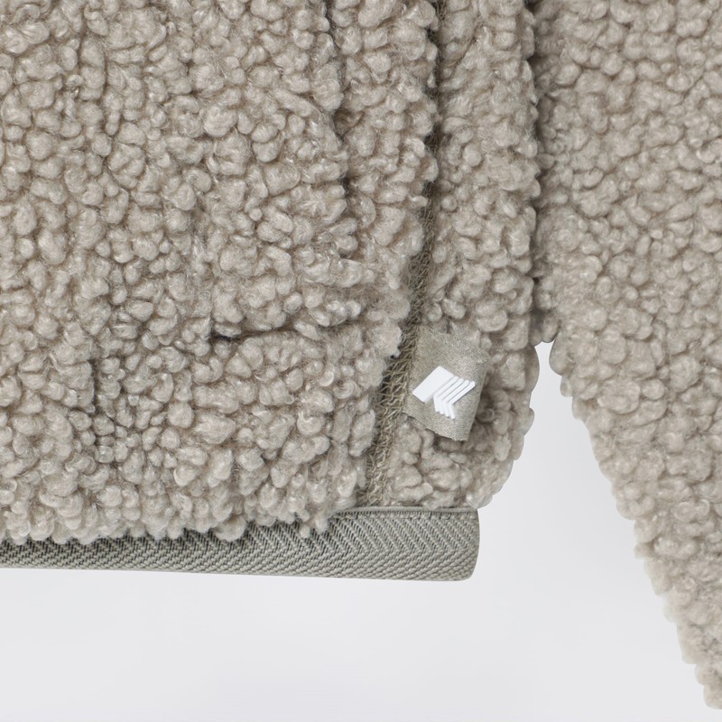 K-way Reversible Jack Fleece Sweatshirt In Green/cobalt Blue In Sand