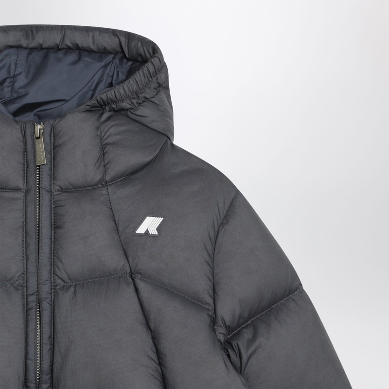 K-way Quill Blue Airforce Jacket In Gray