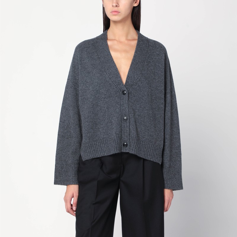 Kaia Lds anthracite grey cashmere cardigan