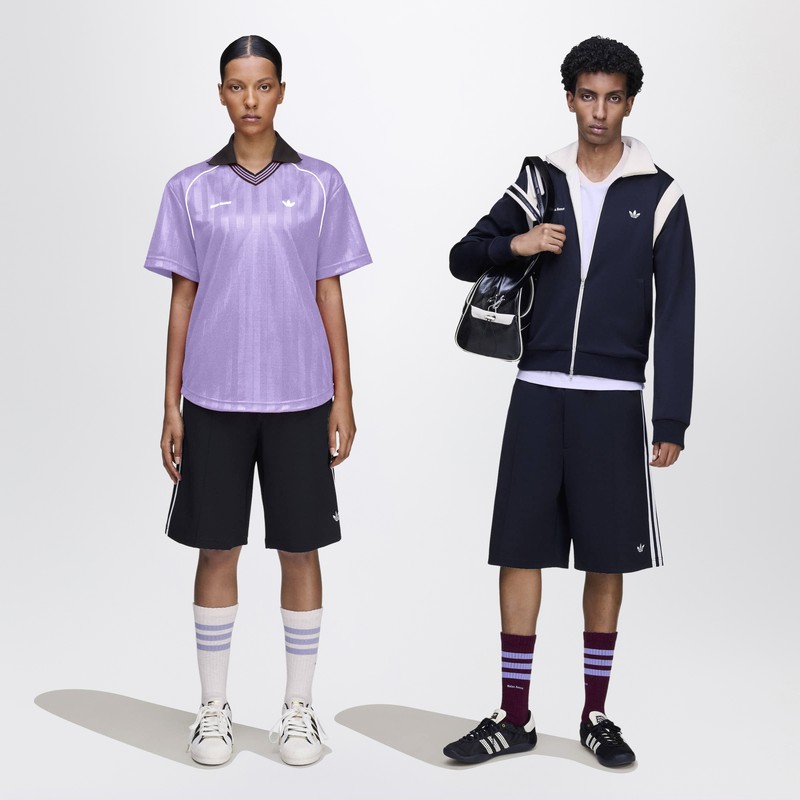 Adidas Originals Adidas By Wales Bonner Navy Blue Oversized Stretch Twill Bermuda Shorts In Blue