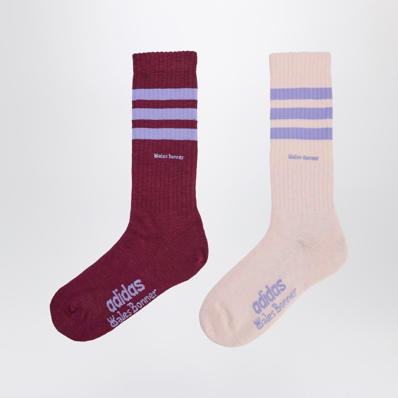 Adidas Originals Adidas By Wales Bonner Set Of Two Cotton Blend Socks In Multi
