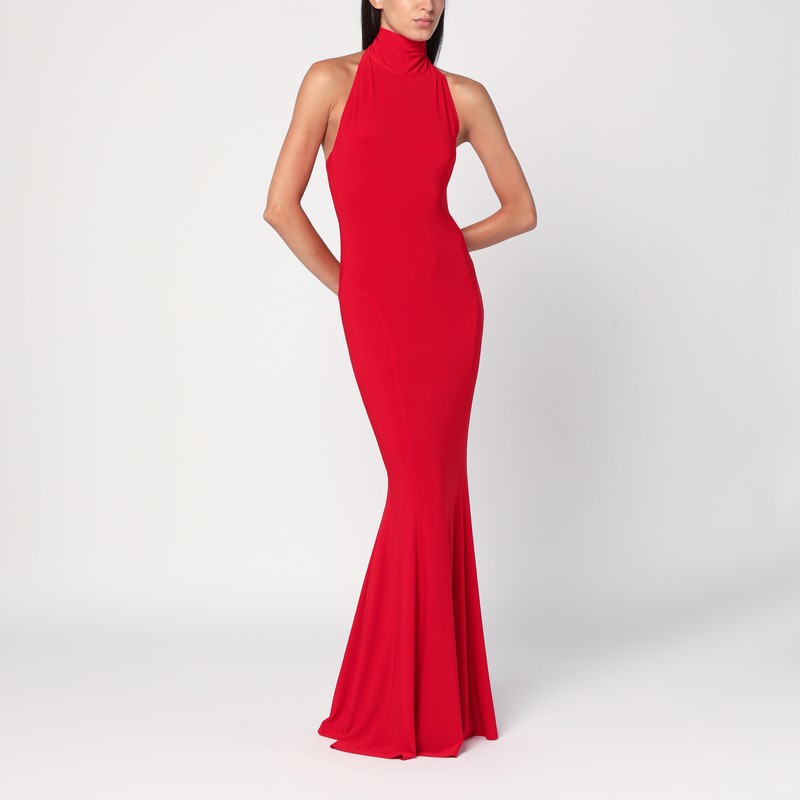 Red turtleneck mermaid dress - Norma Kamali - Modalova