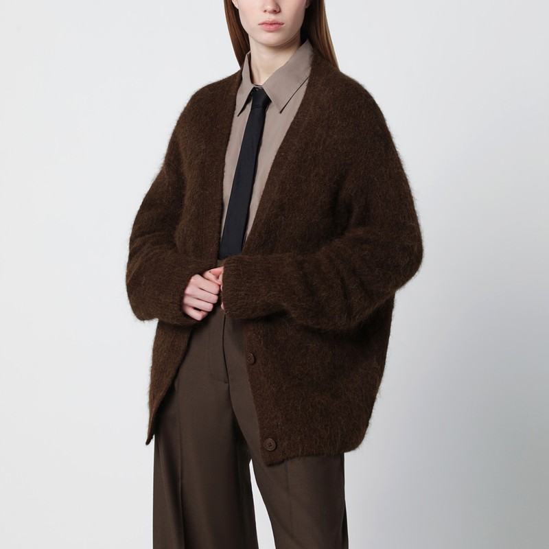 Olive brown oversized Elland cardigan