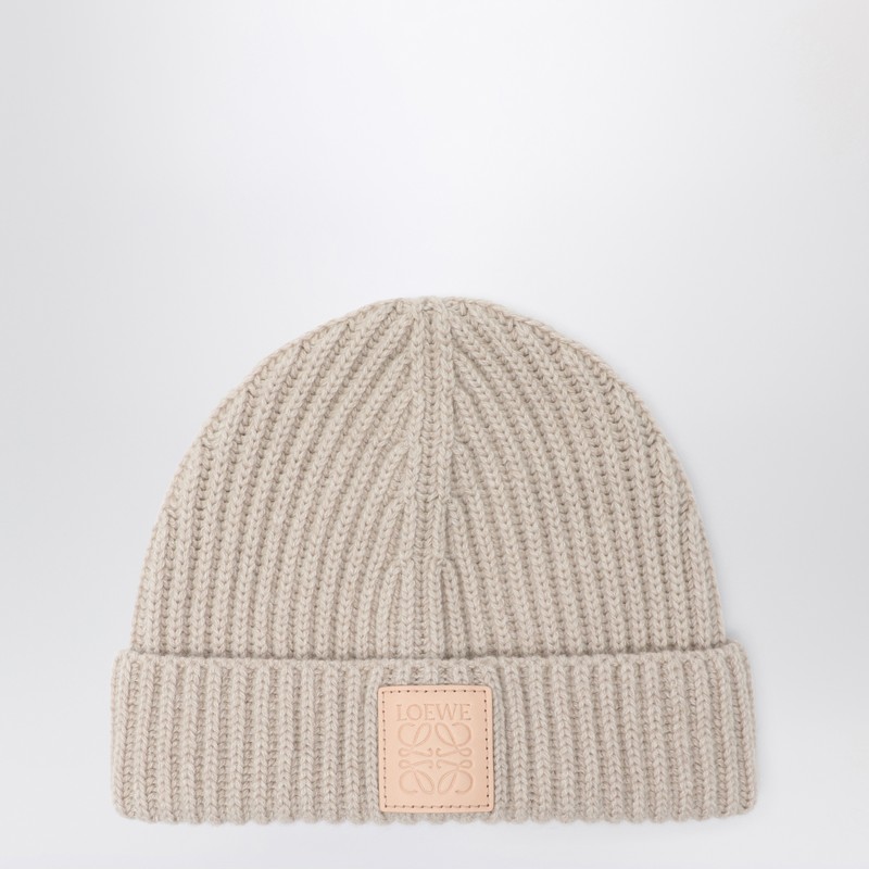 Light beige cashmere beanie - Loewe - Modalova